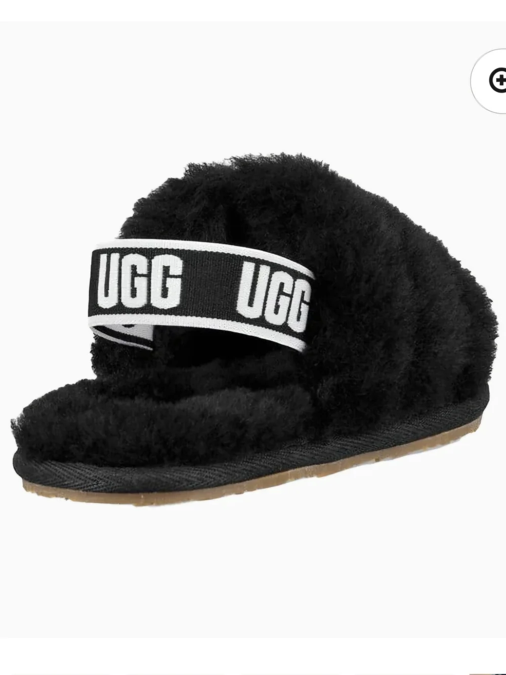 UGG Infant Fluff Yeah Slide Sandals Black - 2/3 S 9-12mo